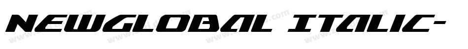 NewGlobal Italic字体转换